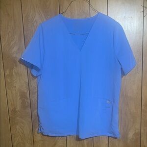 Figs Women’s V-Neck Medical Scrub Top - Blue